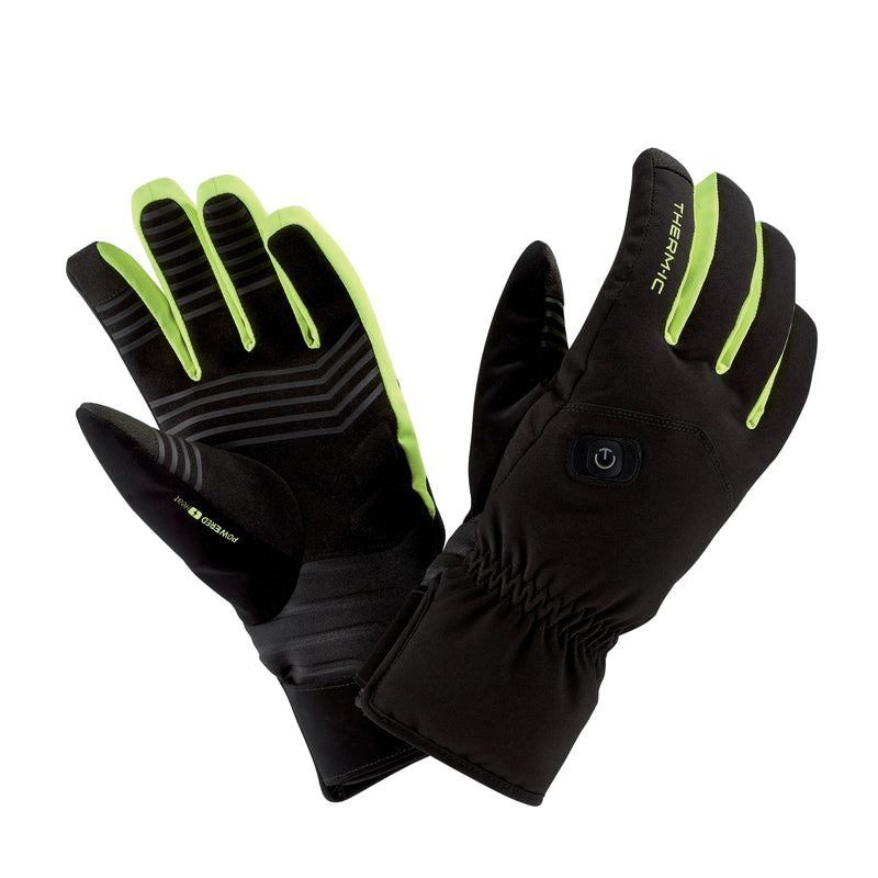 Heated ski gloves - Powergloves Ski Light Boost Black/Yellow